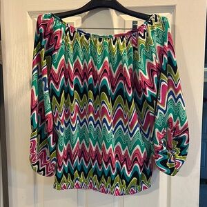 Vibrant Zigzag Women's Blouse